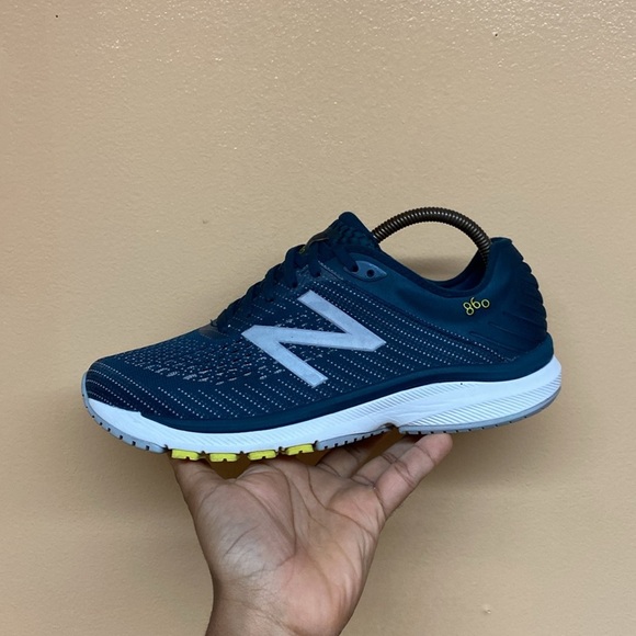 New Balance 860 V10 Running Sneakers Blue Green Volt - Picture 6 of 16